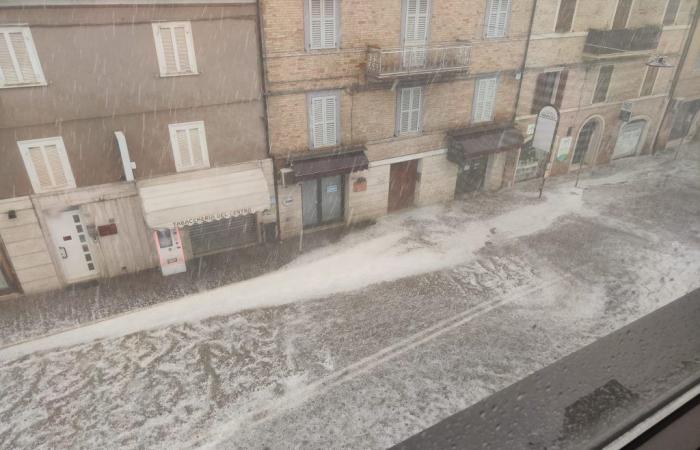 El mal tiempo, el granizo y el viento azotan las Marcas. Inundaciones en Porto Sant’Elpidio, Coc abiertas