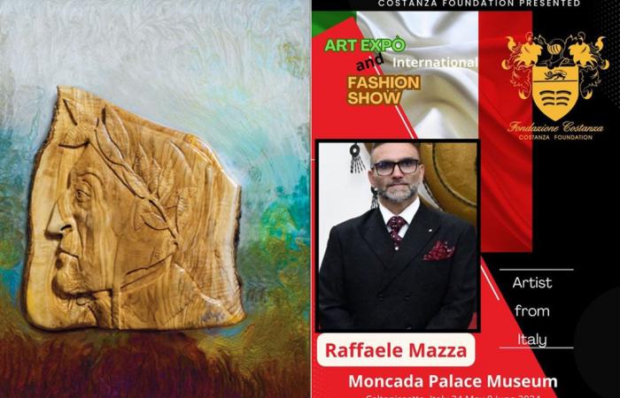 Lamezia, el artista Mazza en la Exposición Internacional de Arte de Caltanissetta con la obra ‘Dante Alighieri’
