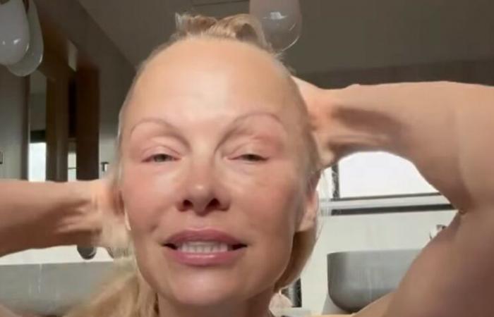 Pamela Anderson se muestra completamente sin maquillaje mientras hace su rutina matutina – Gossip.it