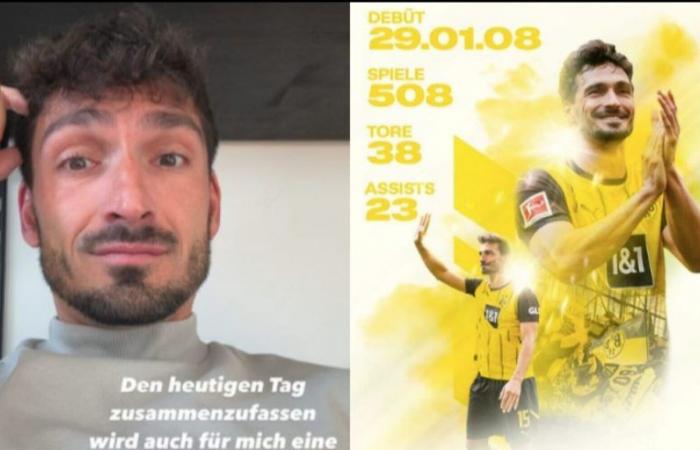 Hummels deja el Borussia y rompe a llorar en las redes sociales