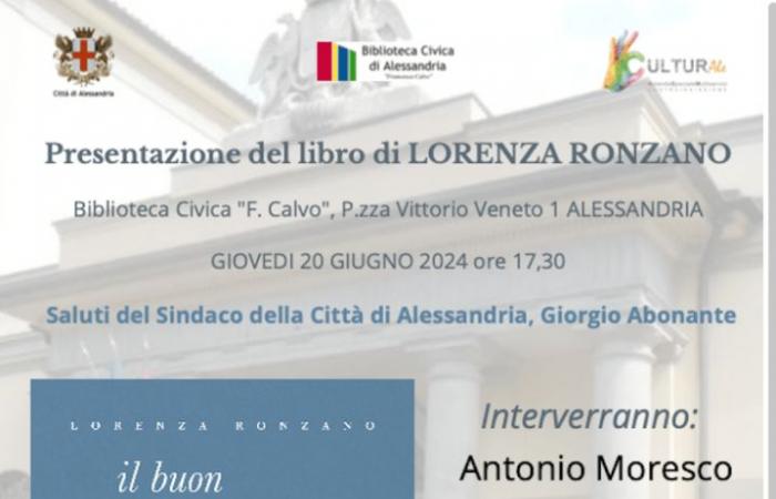 Presentación del libro “Il Buon Auspicio” de Lorenza Ronzano en la Biblioteca Cívica de Alessandria