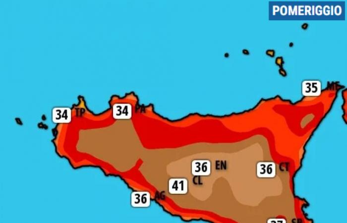 El clima de Sicilia. Fuerte ola de calor africana, será una semana calurosa. Aquí están los grados esperados « 3B Meteo