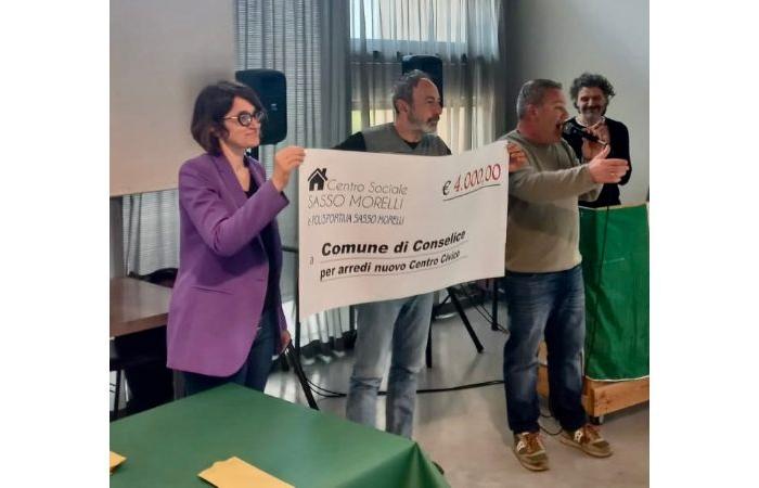Inundación, del Centro Social y del Polideportivo Sasso Morelli 4 mil euros para el Municipio de Conselice