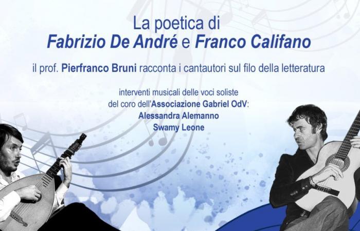 La poética de Fabrizio De André y Franco Califano para el Festival de Música de Bari el 21 de junio de 2024