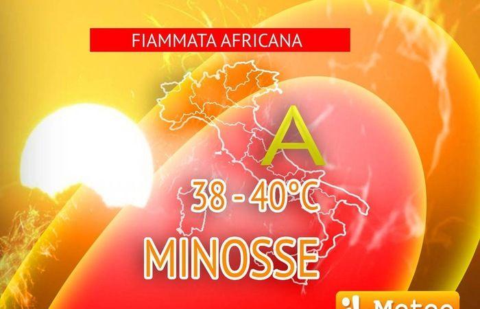 el anticiclón africano Minos sobrecalienta Italia; picos de 40°C también en Roma. El análisis de Sanó
