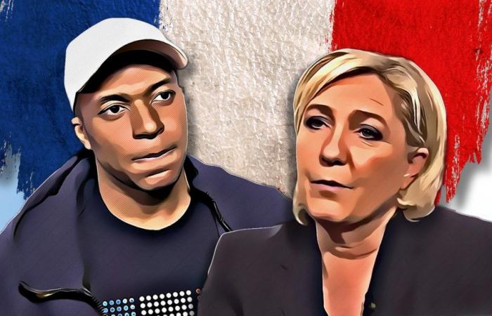 Mbappé “antifa” con Marine Le Pen, pero el dinero de Qatar le conviene