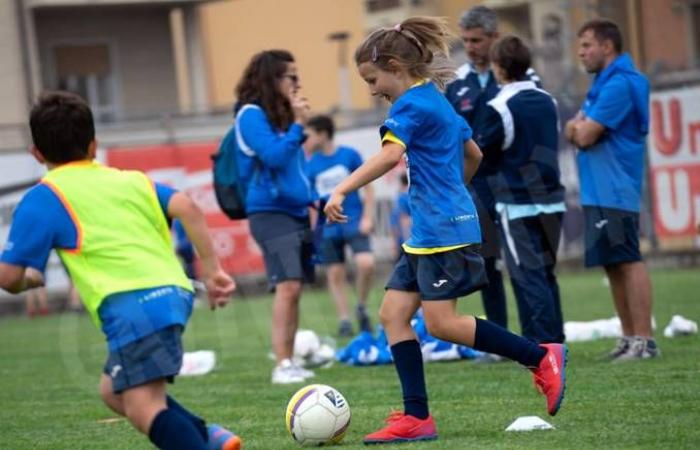 400 niños en el campo de Cuneo en el festival del fútbol juvenil