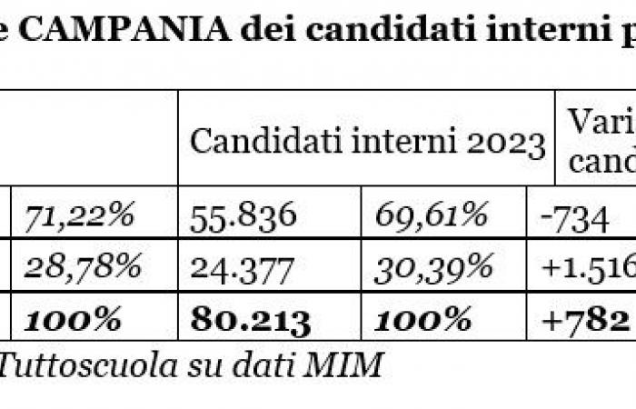 Madurez: en 2023 el 10% de los candidatos en instituciones privadas, pero en Campania es el 30%