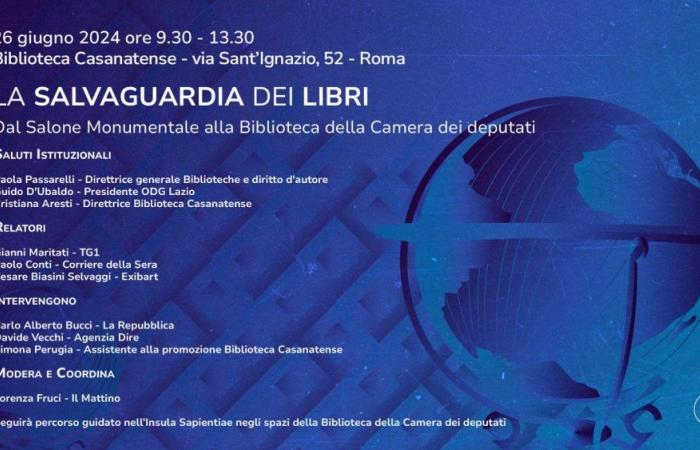 Periodismo cultural, 26 de junio Encuentro Lazio Odg sobre la Biblioteca Casanatense