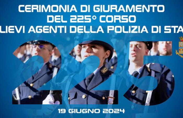 Mañana Piantedosi y Pisani en la Escuela de Policía de Caserta: juramento del 225º Curso de Oficiales Cadetes