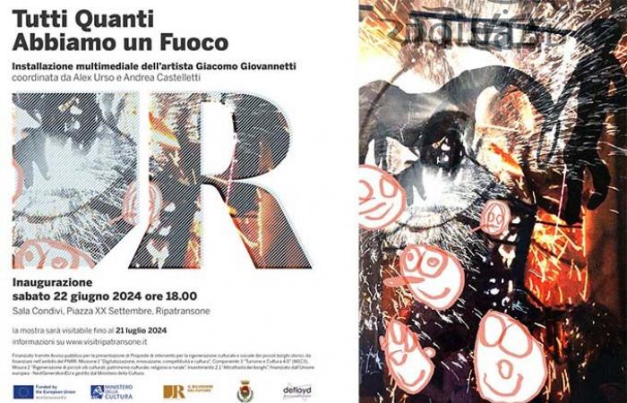 “Everybody We Have a Fire”, inauguración de la instalación multimedia de Giacomo Giovannetti en Ripatransone