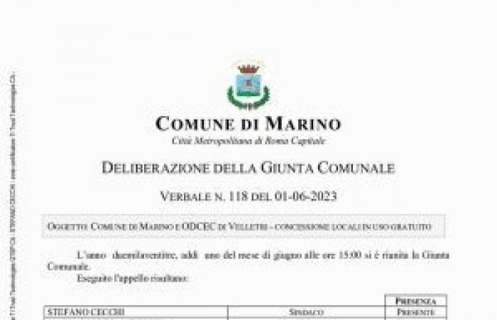 Noticias de la reunión pública sobre el tema del antiguo albergue y la Orden de Contadores Públicos y Peritos Contables (ODCEC) del Tribunal de Velletri