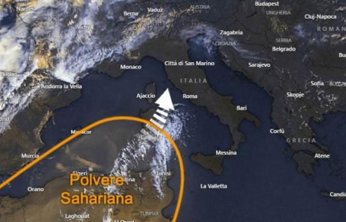 Con el anticiclón africano, el polvo del Sahara vuelve a Italia, aquí cuándo y en qué concentraciones « 3B Meteo