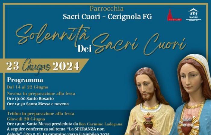 Domingo 23 de junio Solemnidad de los Sagrados Corazones en Ceriñola
