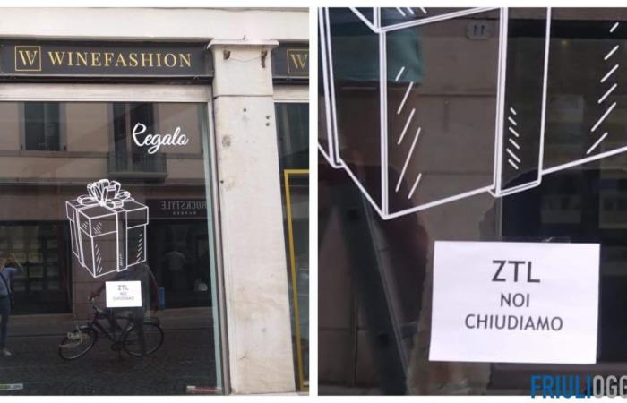 No al nuevo Ztl en Udine, la tienda cierra sus contraventanas