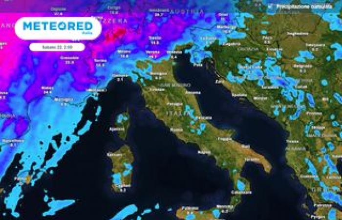 Ojos centrados en la gota fría que se avecina y el riesgo de eventos extremos en Italia.