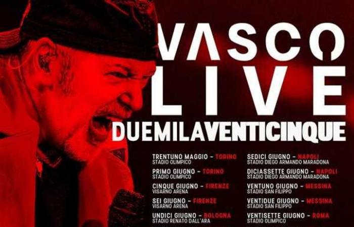 Es oficial los días 21 y 22 de junio de 2025 Vasco Rossi regresa a Messina en el estadio Franco Scoglio