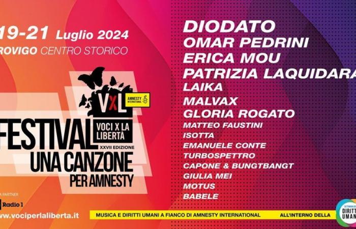 Voces por la libertad. Un canto por Amnistía previsto del 19 al 21 de julio en Rovigo