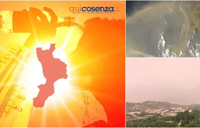 Hoy solsticio de verano: pico del calor africano en Calabria. Aire caliente, bochorno y arena del Sahara
