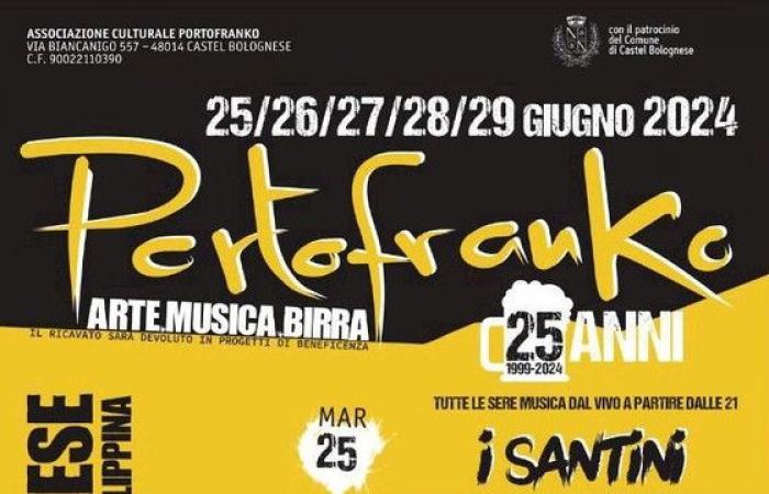 Portofranko regresa del 25 al 29 de junio de 2024 en el Prato della Filippina • [Castel Bolognese news]