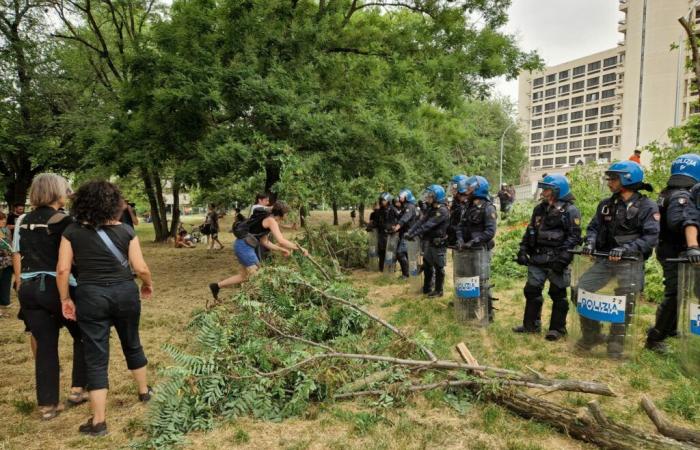 Enfrentamientos en Bolonia para protestar por salvar árboles: activistas arrastrados por la policía