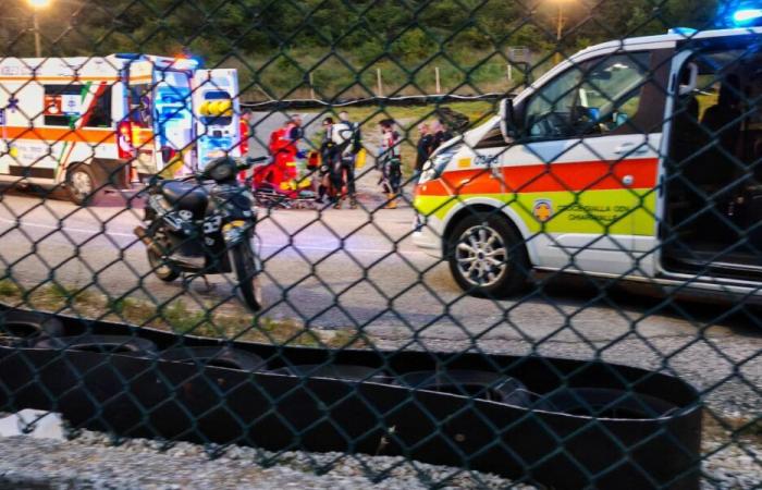 Agugliano / Accidente en el Chiusa Motor Park, centauro en Torrette