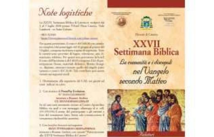 Semana Bíblica en Caserta, XXVII edición de un proyecto que es conocimiento, fe y cultura “europea” • Clarus