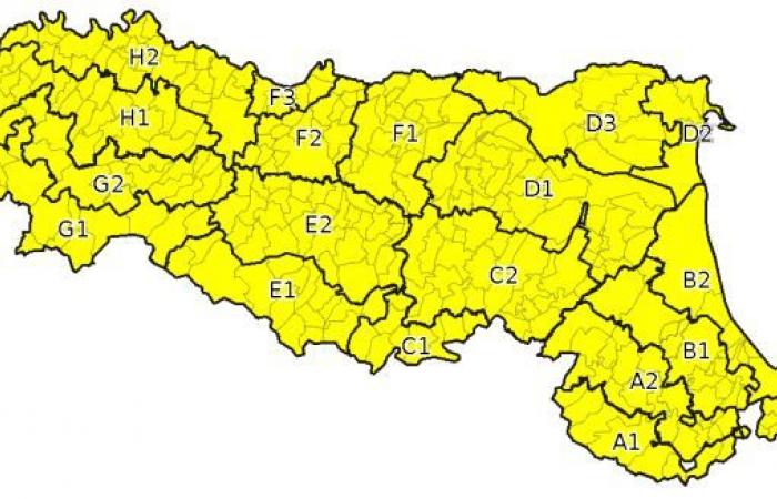 Alerta meteorológica en Emilia-Romaña: mañana habrá mal tiempo fuerte