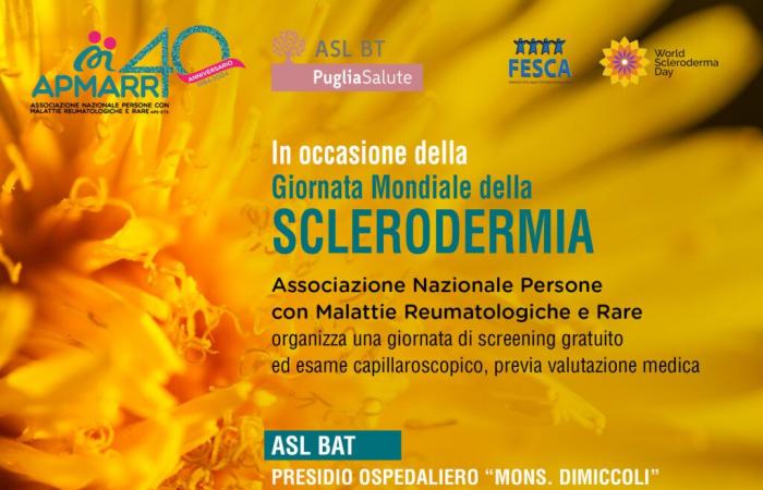 Barletta – Día Mundial de la Esclerodermia: 1 de julio visitas gratuitas a la Clínica de Reumatología