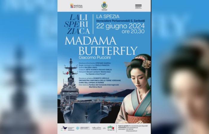 La Spezia, esta noche por primera vez un barco militar se convierte en teatro de ópera: la “Mariposa” en el escenario