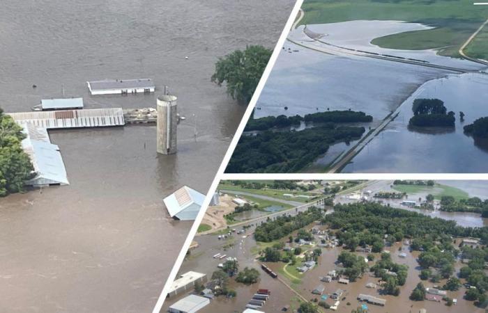 Estados Unidos bajo el calor y las lluvias torrenciales: inundaciones y evacuaciones, Iowa bajo el agua