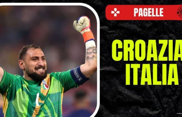 Campeonato de Europa Croacia-Italia, boletas de calificaciones de Donnarumma. Excelentes notas para el exjugador del Milan