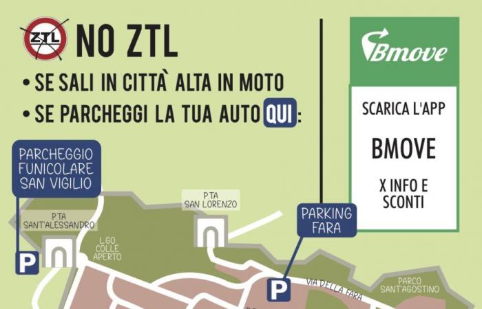 Bérgamo: Las tiendas de Città Alta pagan la primera hora de aparcamiento (pero si gastas al menos 20 euros)