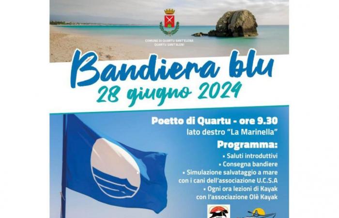 ¡Fiesta Bandera Azul 2024 en Poetto di Quartu el viernes 28 de junio!