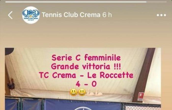 Cremona Sera – Partidos de ida de los playoffs de tenis de la Serie C: victoria del equipo Crema (Tennis Club Crema), empate del equipo Crema y Baldesio