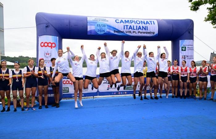 Remeros del Lario: tres títulos italianos en el Campeonato de Varese