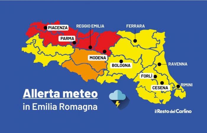 Alerta meteorológica roja hoy en Emilia Romagna por crecidas de ríos y fuertes tormentas: aquí es donde