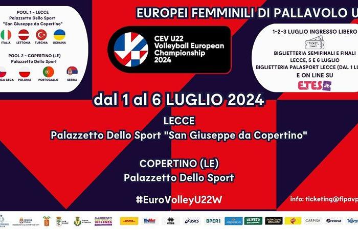 Las entradas para el Campeonato de Europa femenino sub-22 de voleibol en Lecce y Copertino están online