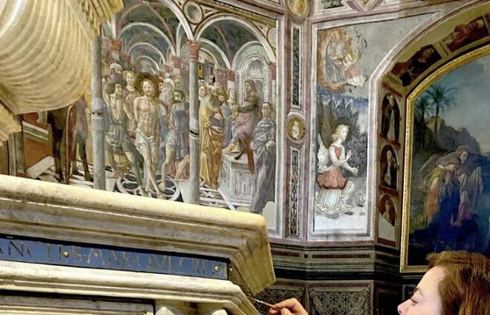 Finalizada la restauración de la pila bautismal de la catedral de Siena