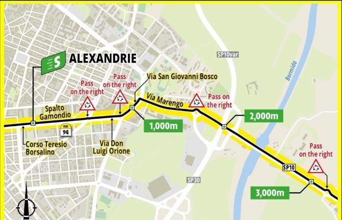 Paso del Tour de Francia a Alessandria: itinerario y disposiciones viales