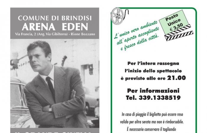 CINE: LA PROGRAMACIÓN DEL EDEN ARENA DE BRINDISI VUELVE CON EL VERANO | nuevoⓈpam.it