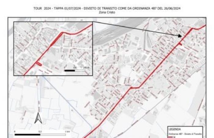 Paso del Tour de Francia a Alessandria: itinerario y disposiciones viales