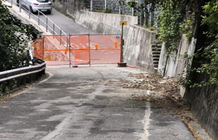 El barrio está casi aislado de Como, Civiglio y del corrimiento de tierra: la carretera se reabrirá a finales de noviembre. Orden urgente del alcalde Rapinese