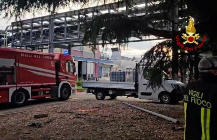 Tres trabajadores quemados y uno intoxicado, llamas en una empresa farmacéutica (FOTO y VIDEO): máxima atención a los humos, también evacuaron un gimnasio