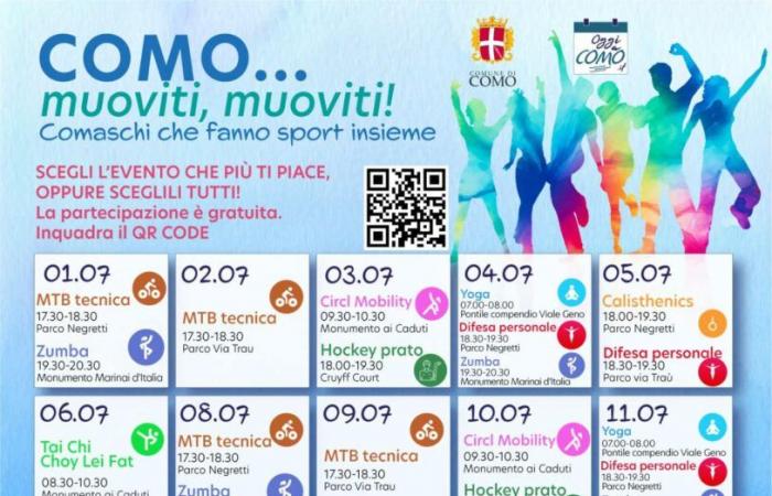 Verano del deporte en Como, el calendario de iniciativas de julio