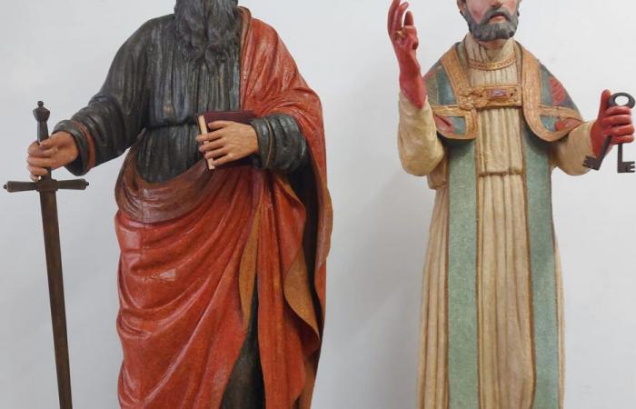 Marsala, dos estatuas de las SS restauradas. Pedro y Pablo del siglo XVI – Il Giornale di Pantelleria