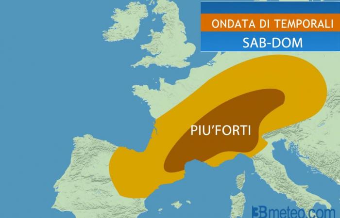 Pronóstico del tiempo. Es posible que se produzcan tormentas violentas entre Francia, el norte de Italia, Suiza y Alemania. Vídeo « 3B Tiempo
