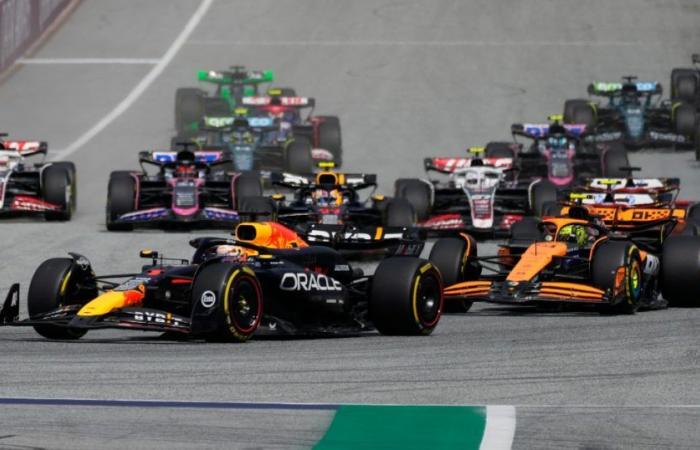 F1 Austria, final loca: autos chocadores Verstappen-Norris. Ambos terminan eliminados y Russell gana – El orden de llegada