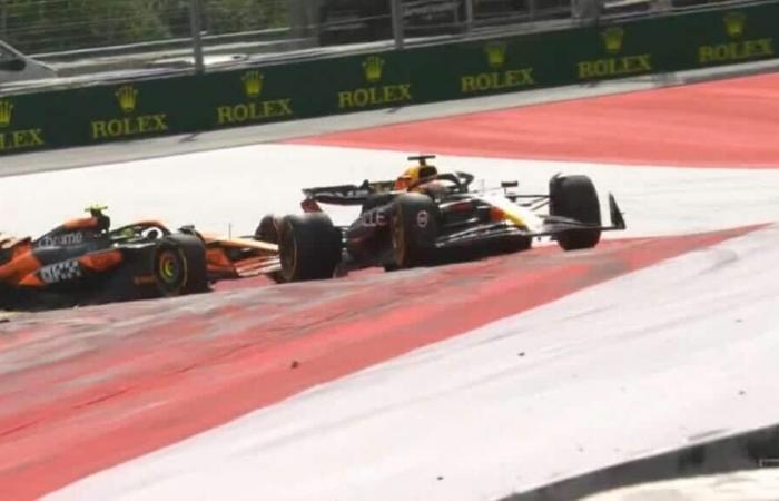 Choque entre Verstappen y Norris, Ferrari en el podio con Sainz