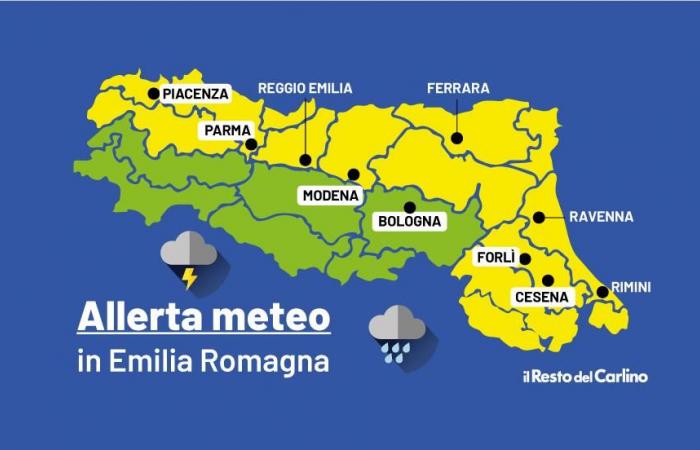 Tormentas en Emilia Romagna, nueva alerta meteorológica amarilla: “Se esperan daños”